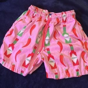 Men’s lined hot sauce swim trunks